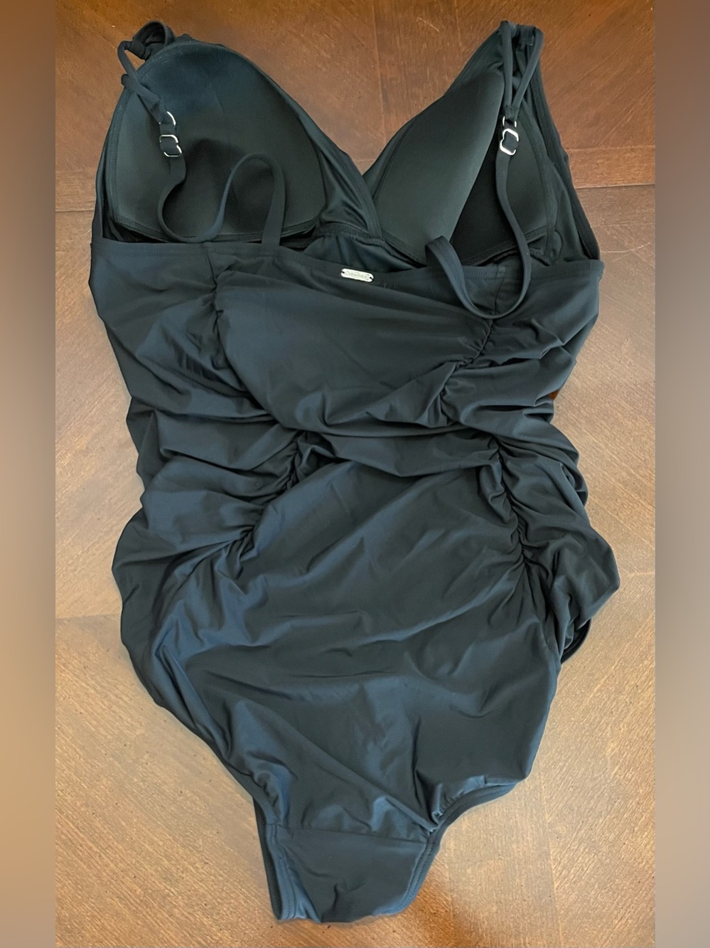 Calvin Klein Black Ruched One-Piece - Picture 2 of 4